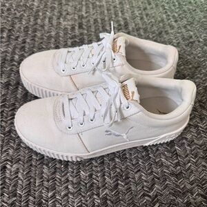 Puma Classic White Canvas Sneakers